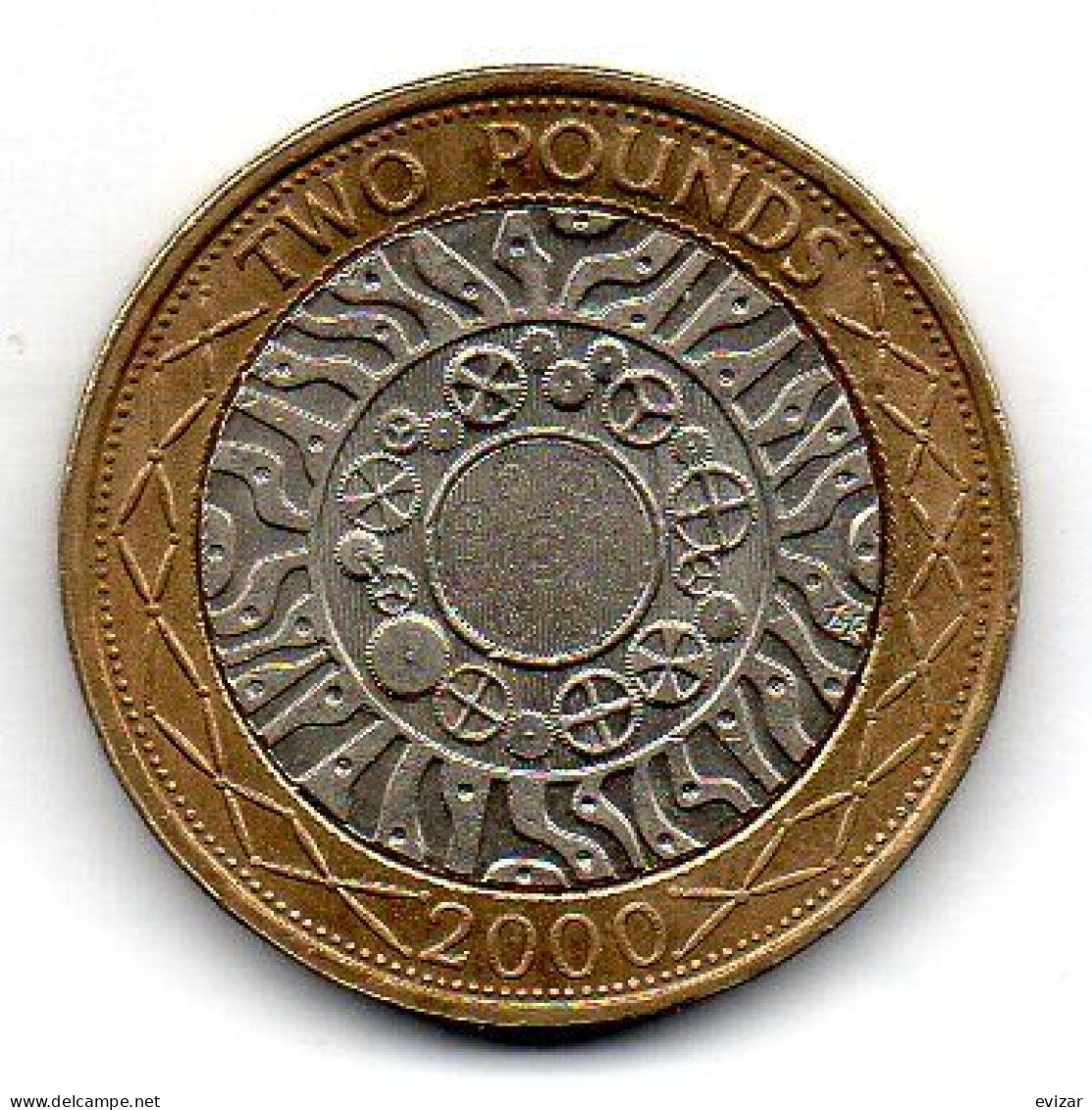 GREAT BRITAIN - 2 Pounds, Bimetallic, Year 2000, KM # 994a - 2 Pond