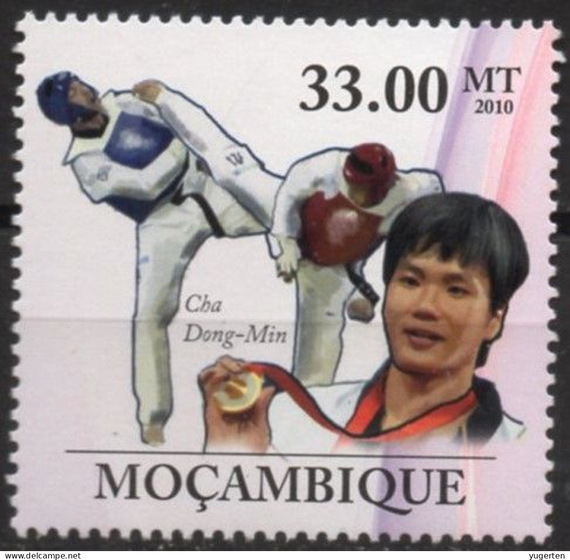 MOZAMBIQUE 2010 - 1v - MNH - Taekwondo - Cha Dong-min - South Korea - Martial Arts - Sport - Unclassified