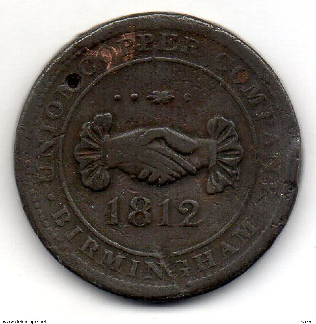 GREAT BRITAIN - BIRMINGHAM, 1 Penny Token, Copper, Year 1812 - C. 1 Penny