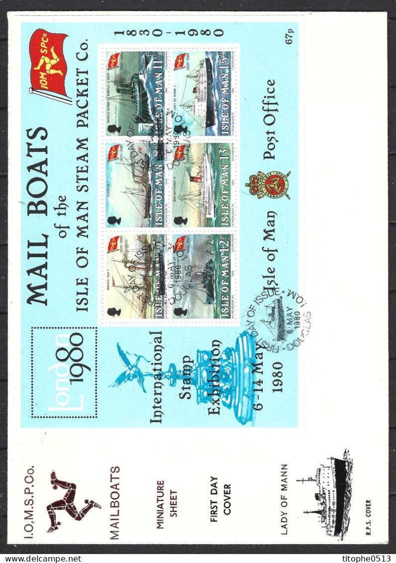 ILE DE MAN. BF 3 De 1980 Sur Enveloppe 1er Jour. Sous-marin. - U-Boote