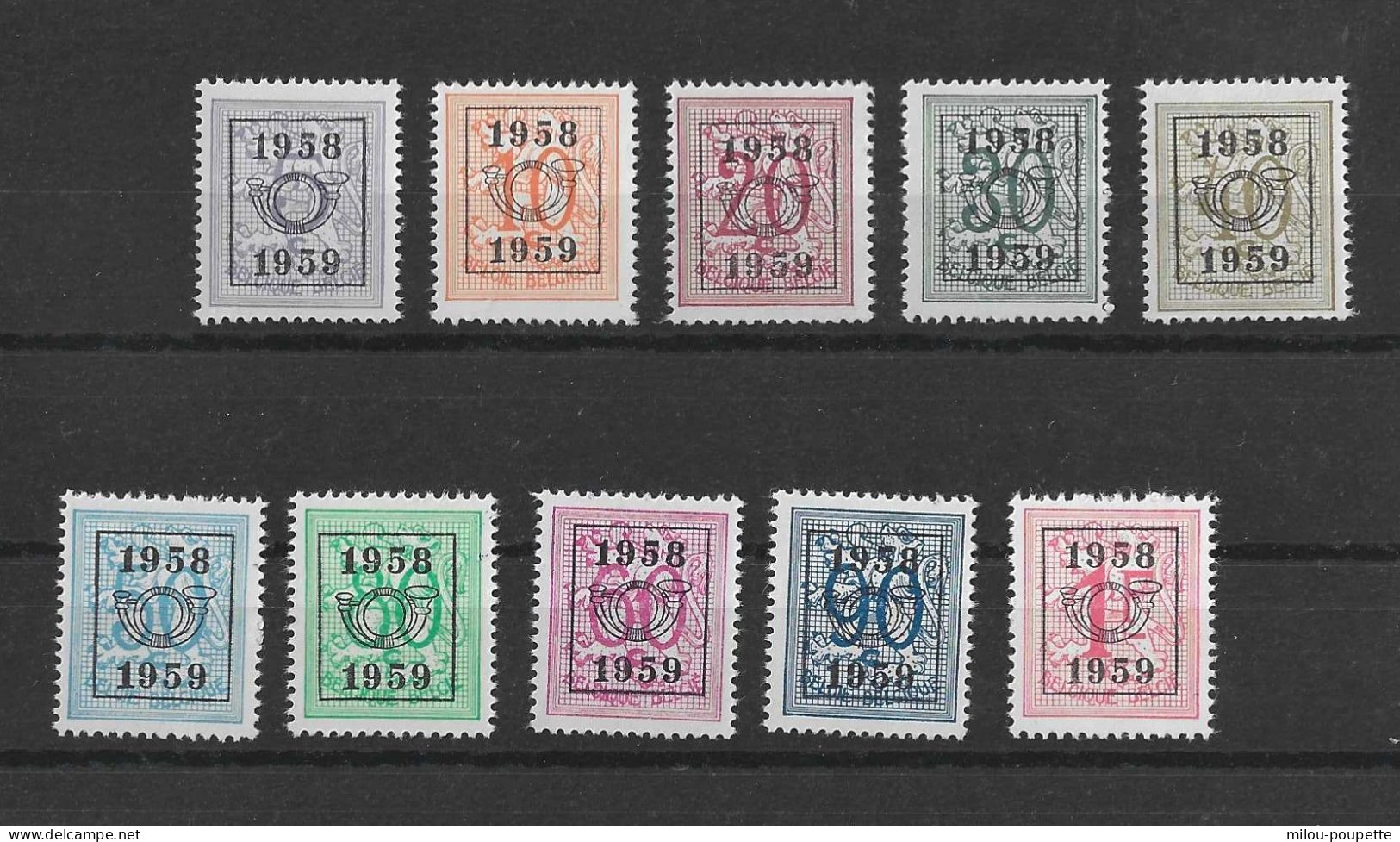 TIMBRES BELGIQUE Préoblitérés  PRE 676/685XX - Typos 1951-80 (Chiffre Sur Lion)