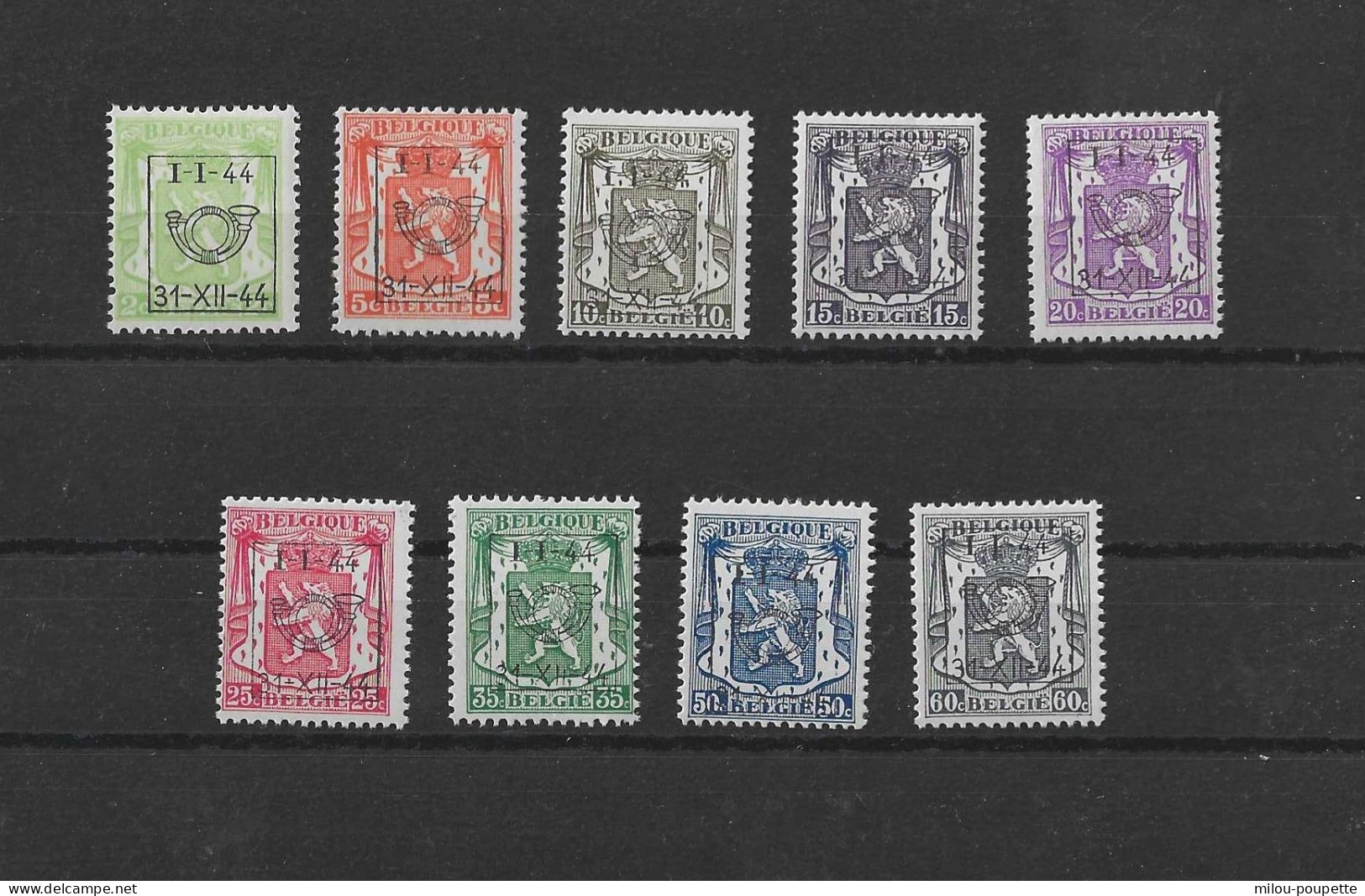 TIMBRES BELGIQUE Préoblitérés  PRE 511/519XX - Typos 1936-51 (Kleines Siegel)