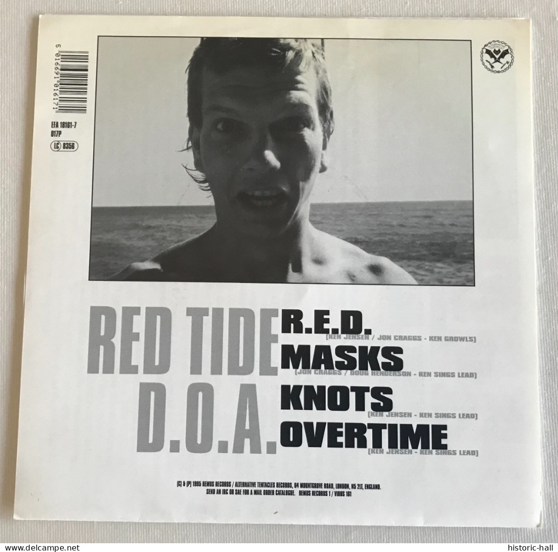 D.O.A / RED TIDE - Ken Jensen Memorial Single - 45t - 1995 - UK Press - Punk