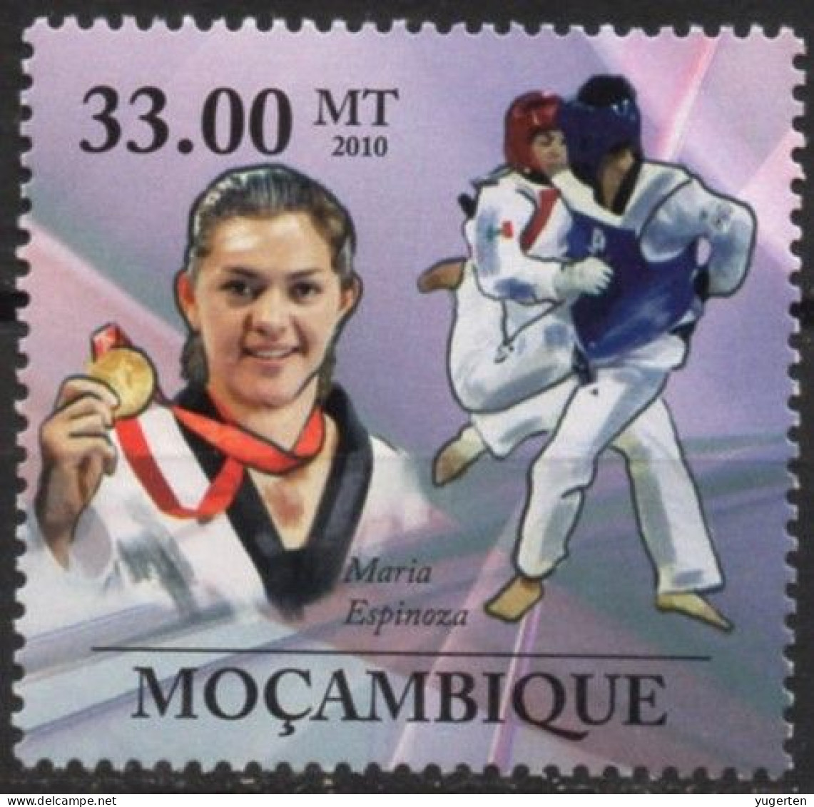 MOZAMBIQUE 2010 - 1v - MNH - Taekwondo - María Espinoza - Mexico - Martial Arts - Sport - Mexique - Unclassified