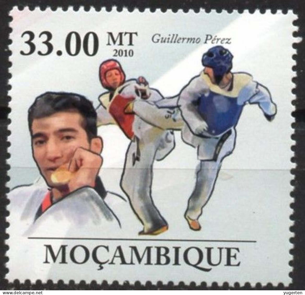 MOZAMBIQUE 2010 - 1v - MNH - Taekwondo - Guillermo Pérez - Mexico - Martial Arts - Sport - Mexique - Non Classés