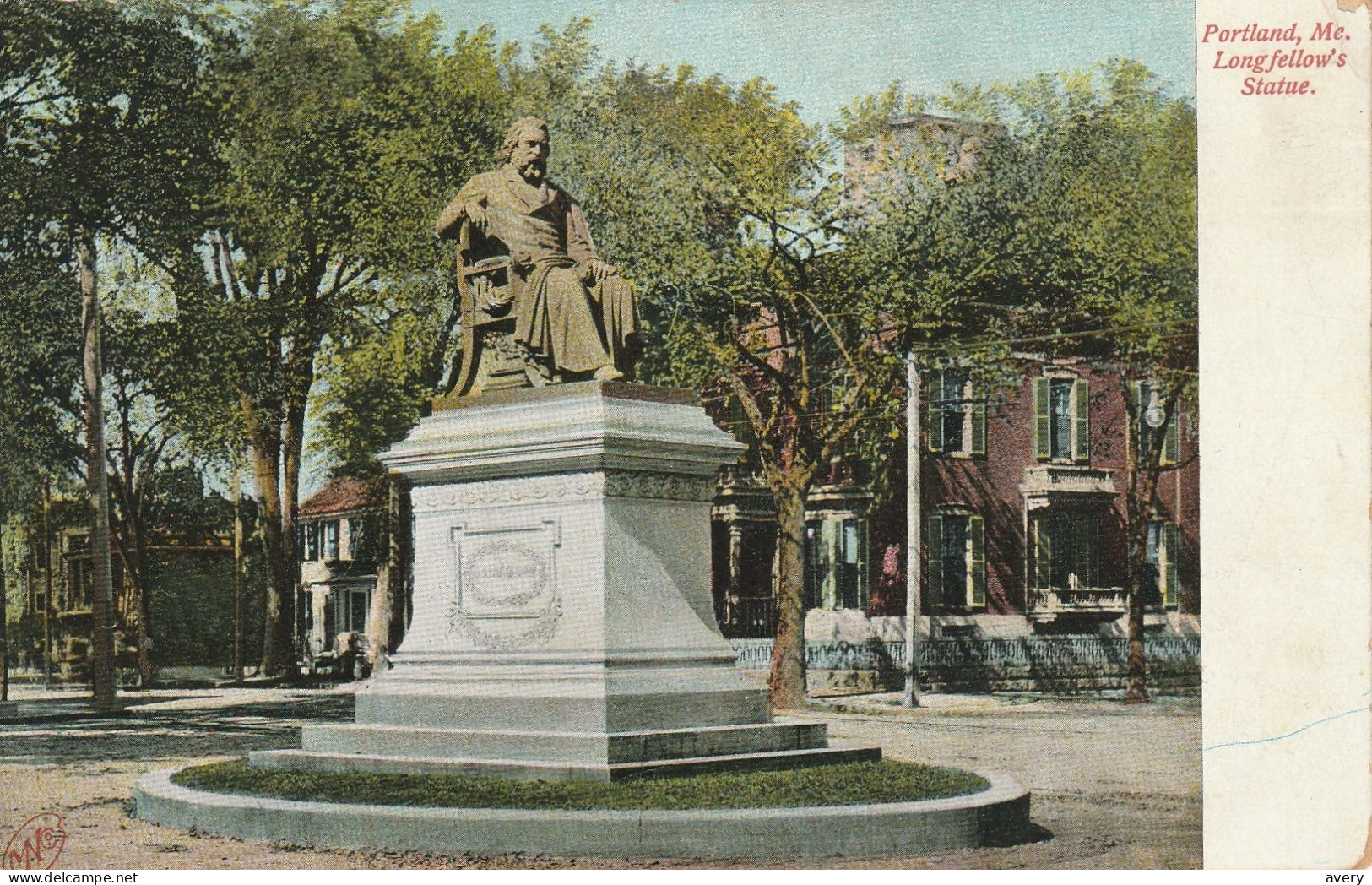 Longfellow's Statue, Portland, Maine - Portland