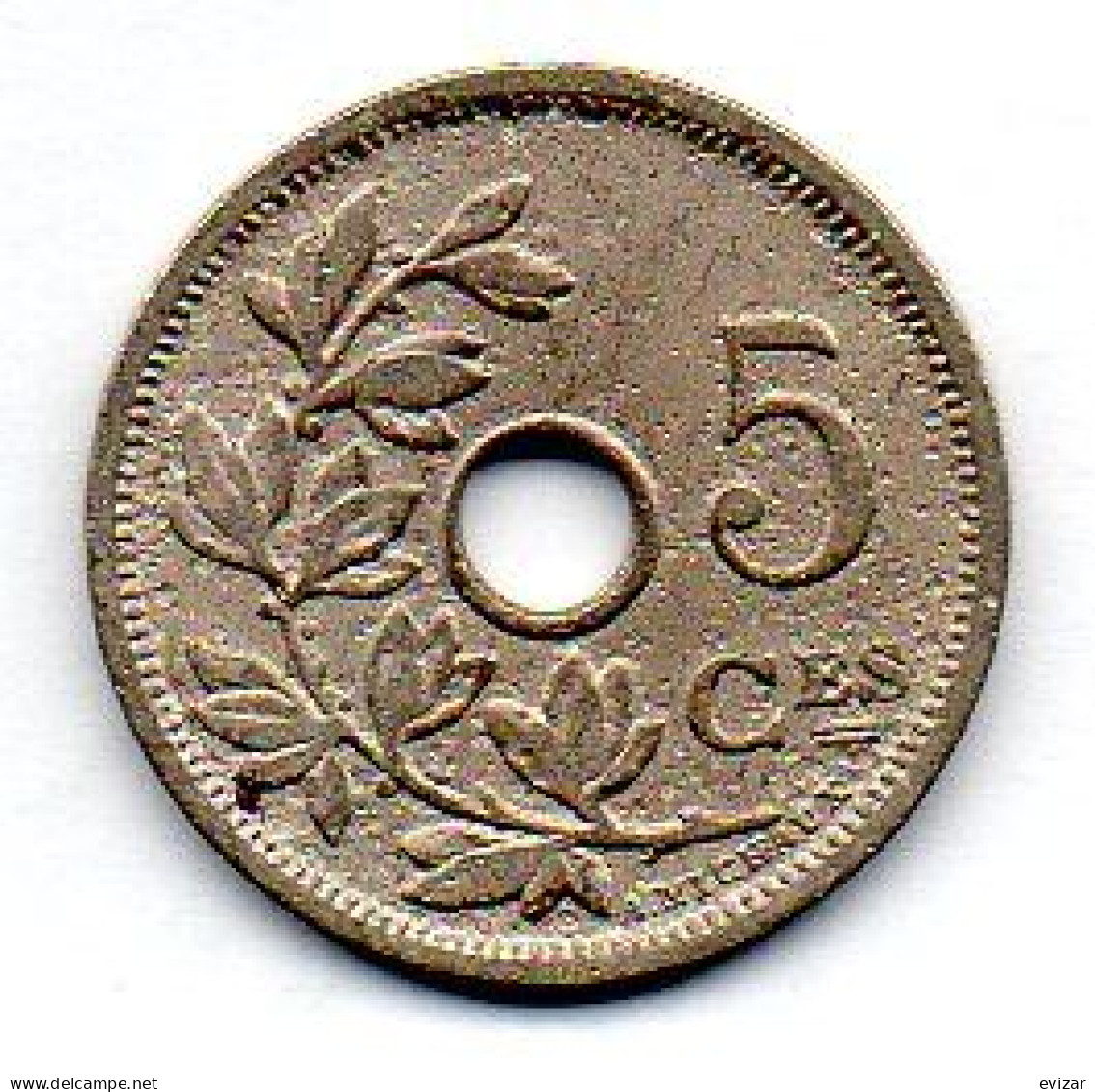 BELGIUM, 5 Centimes, Copper-Nickel, Year 1902, KM # 46, French Legend - 5 Centimes