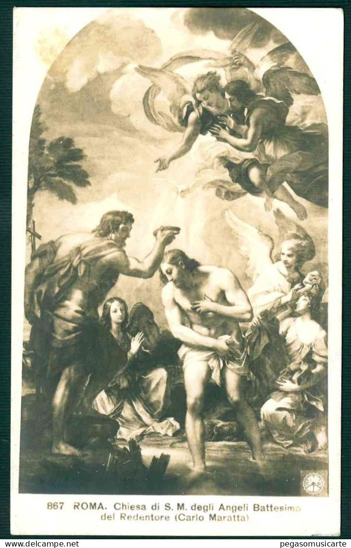 MS135 - ROMA - CHIESA DI S M DEGLI ANGELI - BATTESIMO DEL REDENTORE - CARLO MARATTA - EDIZ N.P.G. - Musei