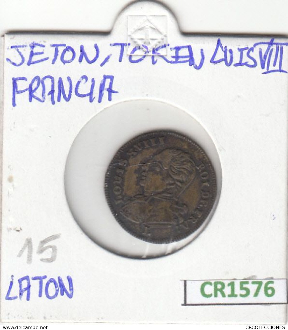 CR1576 MONEDA FRANCIA JETON LUIS VIII TOKEN LATON BC - Altri & Non Classificati