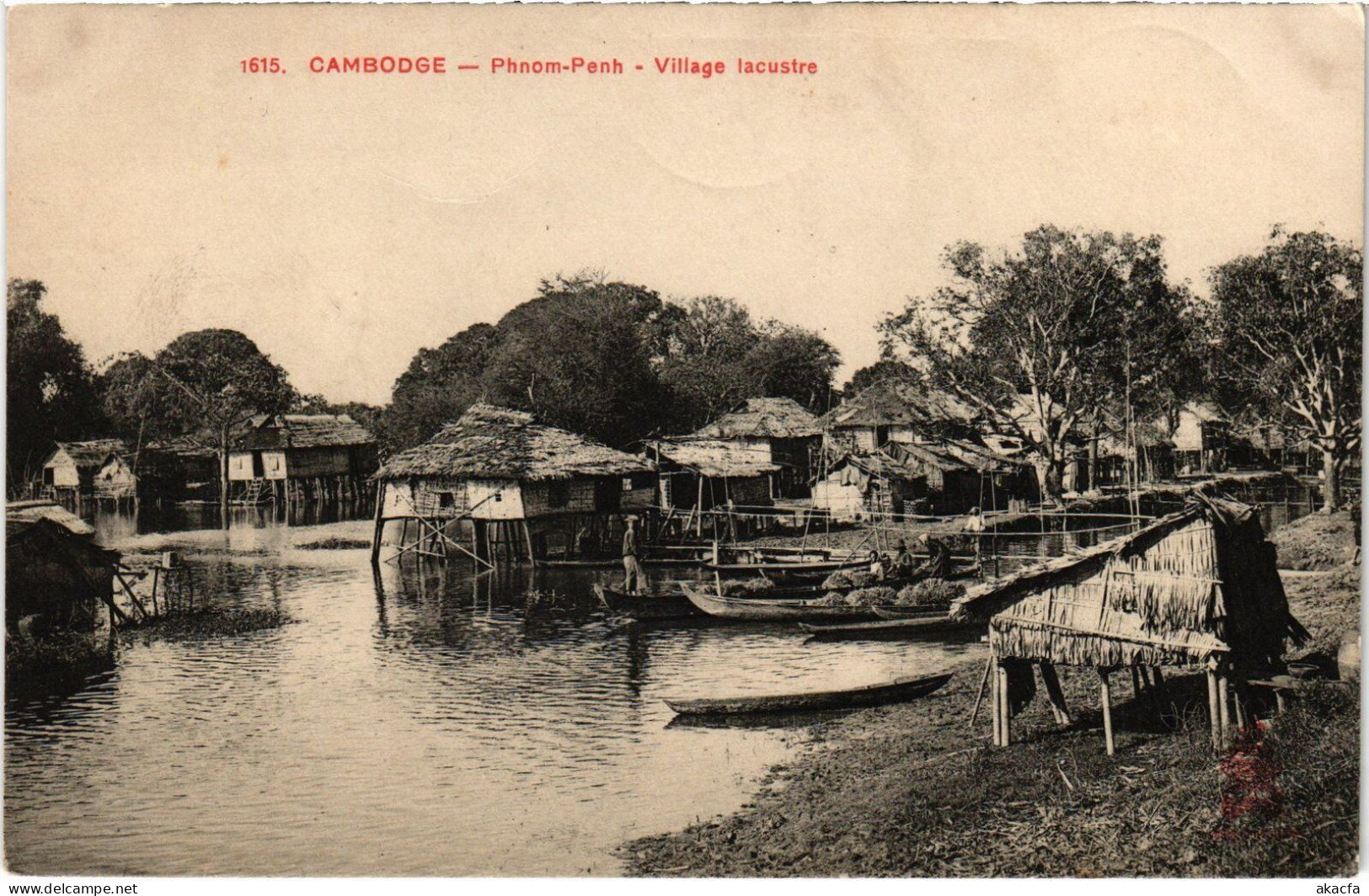 PC PHNOM-PENH VILLAGE LACUSTRE CAMBODIA INDOCHINA (a37800) - Cambodge