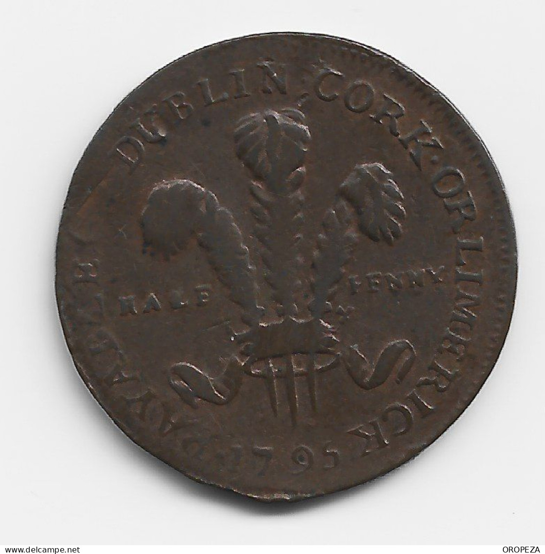 T61  -  GRAN BRETAÑA -  1795 Dublin D&H 324, H S & Co, Halfpenny Conder Token - Altri & Non Classificati