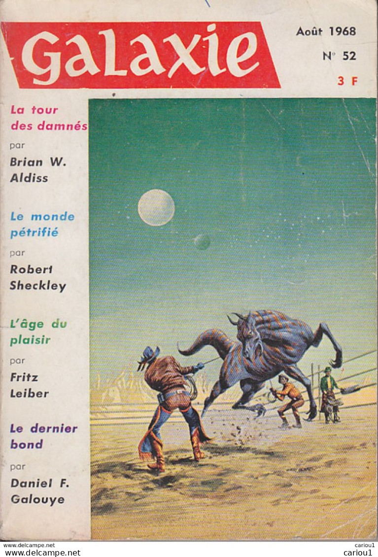 C1  GALAXIE # 52 1968 ALDISS Sheckley POHL Galouye LAFFERTY Desimon Auclair PORT INCLUS France - Opta