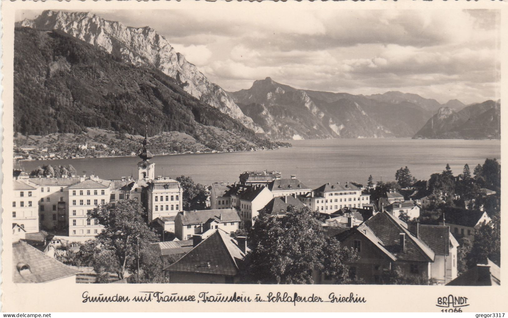 D4559) GMUNDEN Am Traunsee - Traunstein U. Schlafende Griechin - Häuser DETAILS Im Vordergrund ALT - Gmunden