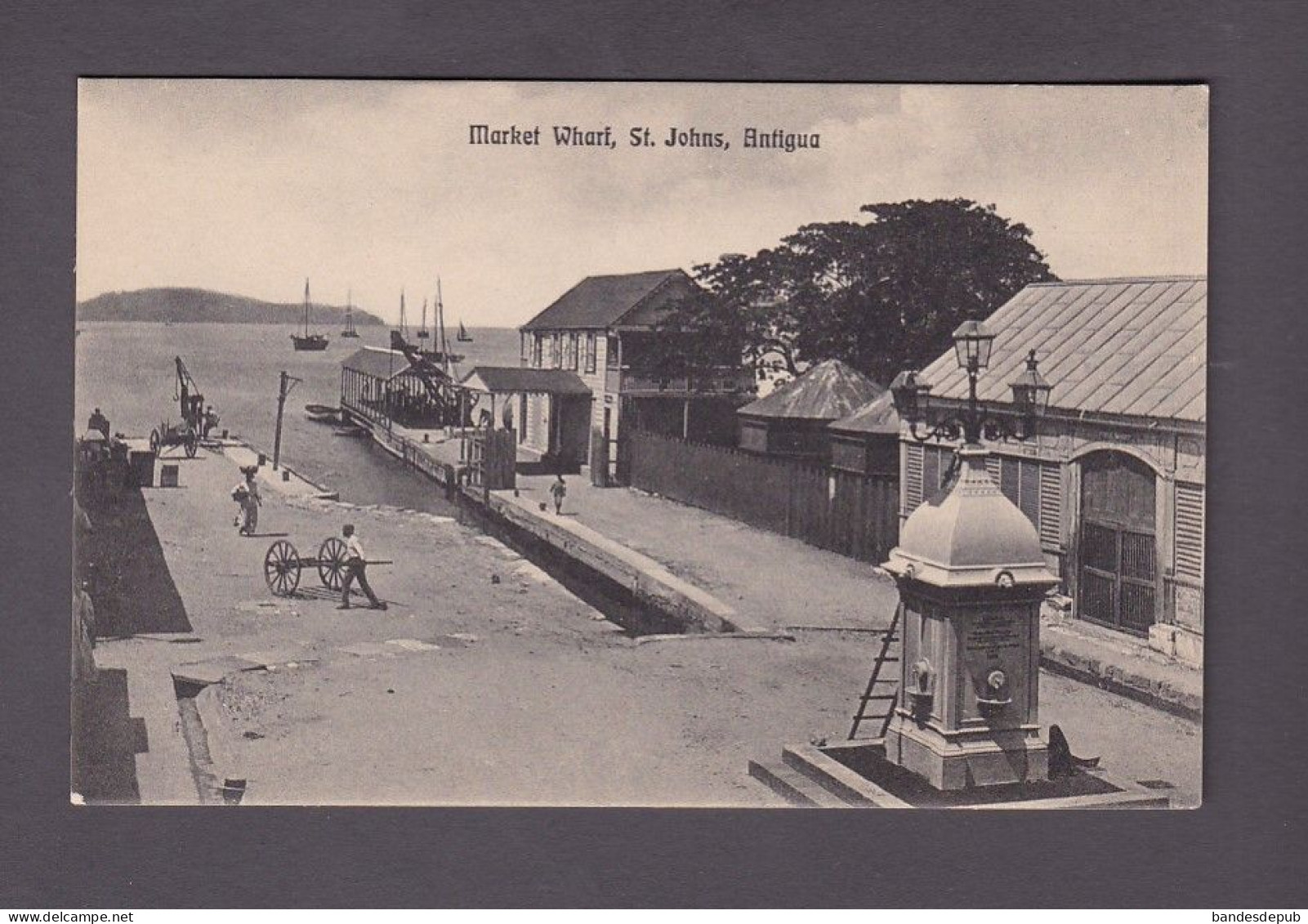 Rare Antilles Antigua & Barbuda Market Wharf St Johns ( 54830) - Antigua Und Barbuda