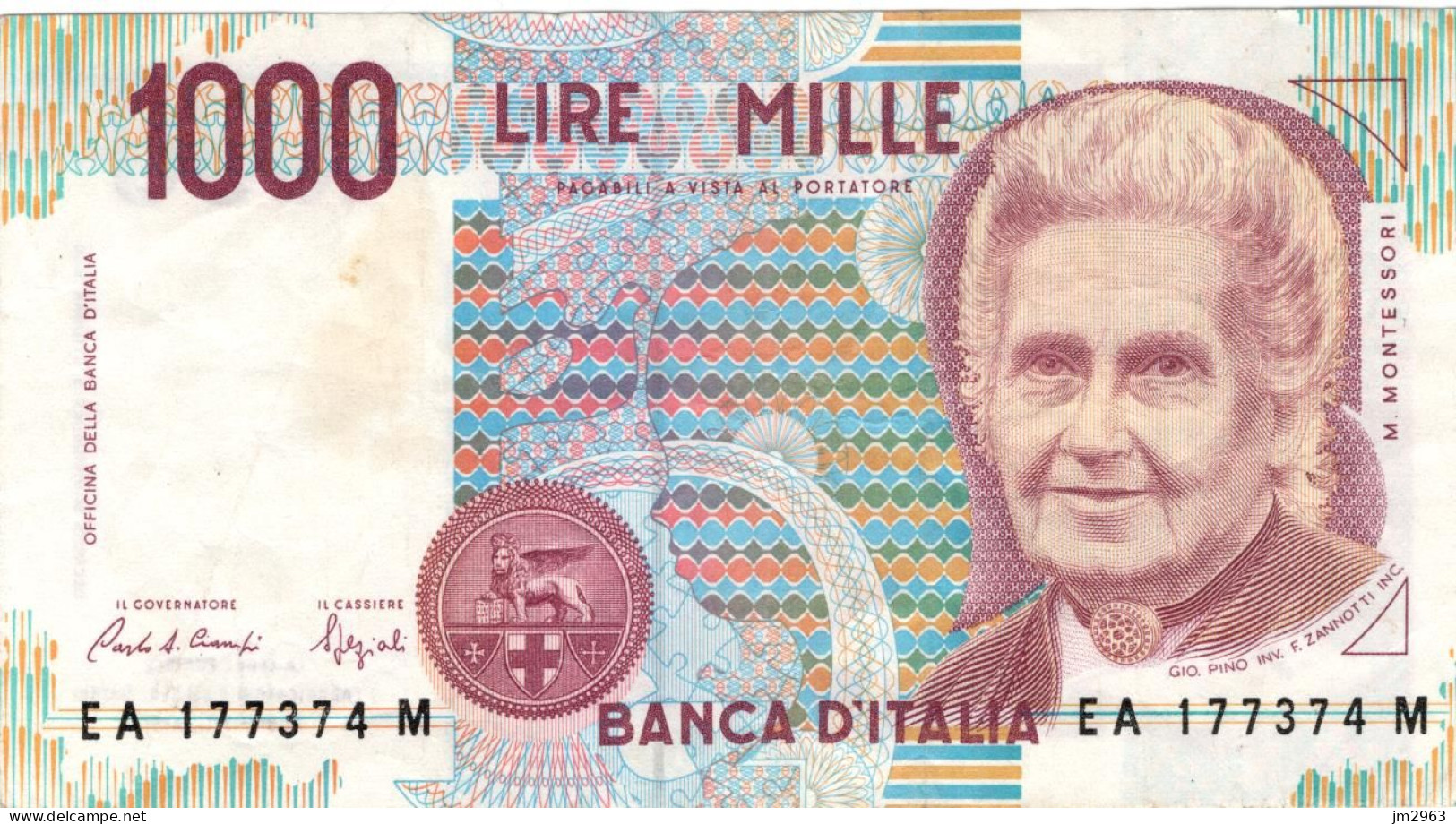 ITALIE 1000 LIRE G 1990 EA 177374 M - 1000 Liras