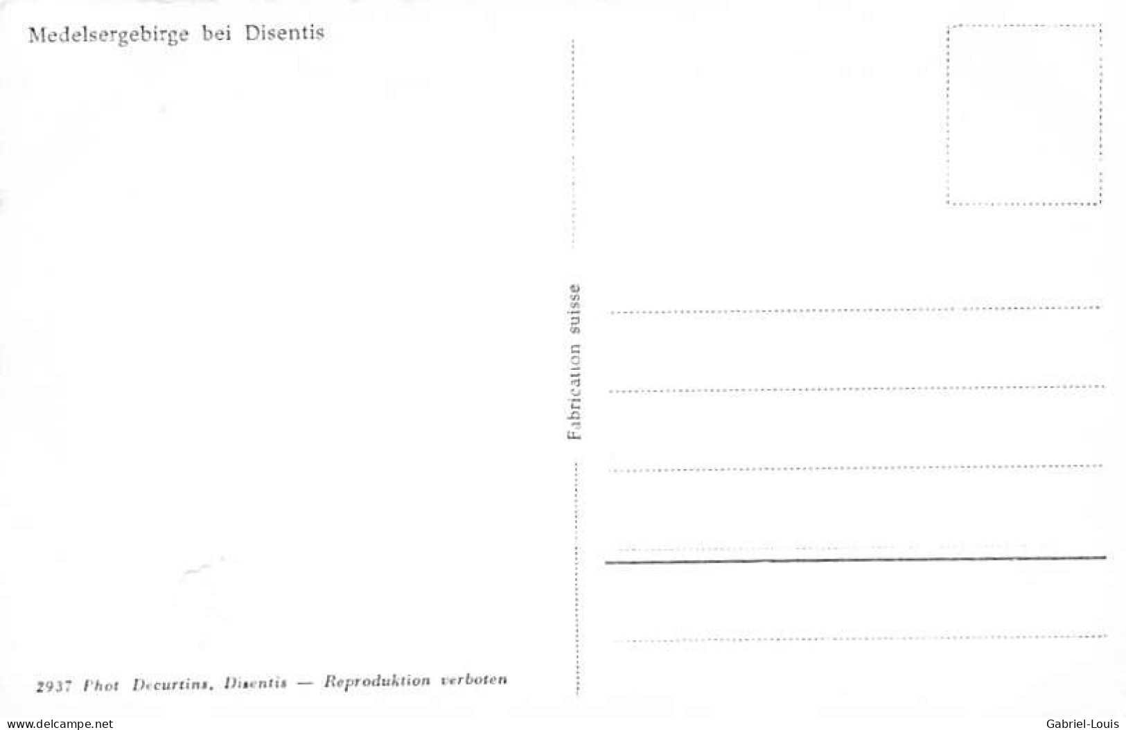 Medelsergebirge Bei Disentis - Disentis/Mustér