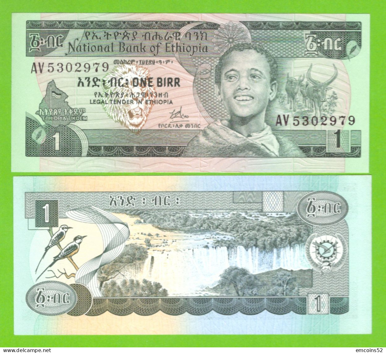 ETHIOPIA 1 BIRR 1976 P-30a  UNC - Ethiopie