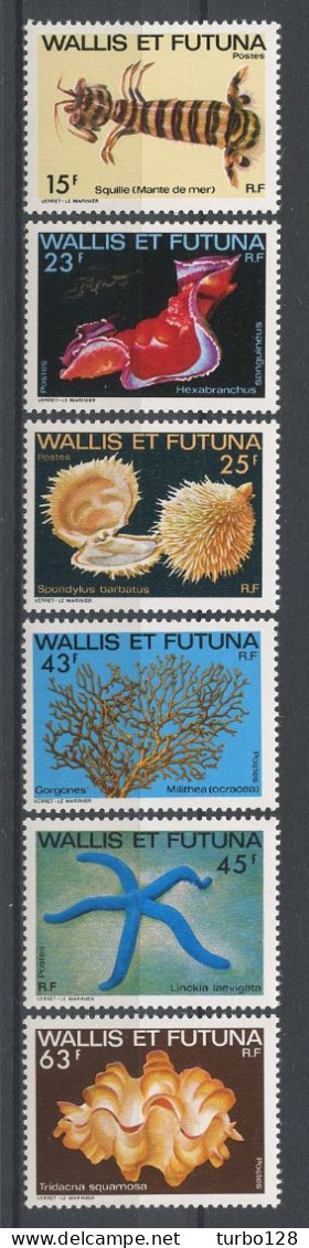 WALLIS N° 248/253 ** Neufs MNH Superbes C 13.40 € Faune Marine Pacifique Squille Mante Coquillages Shells Animaux - Unused Stamps