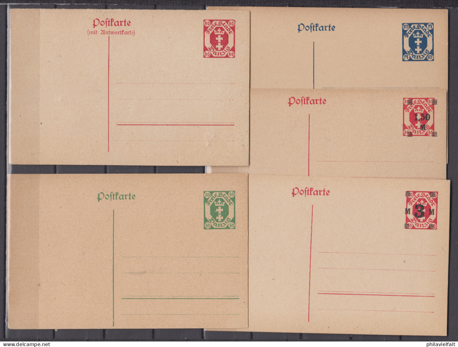 Danzig Partie 17 Ganzsachen Aus K1 Bis P 23 ** , Ungebraucht - Postal  Stationery