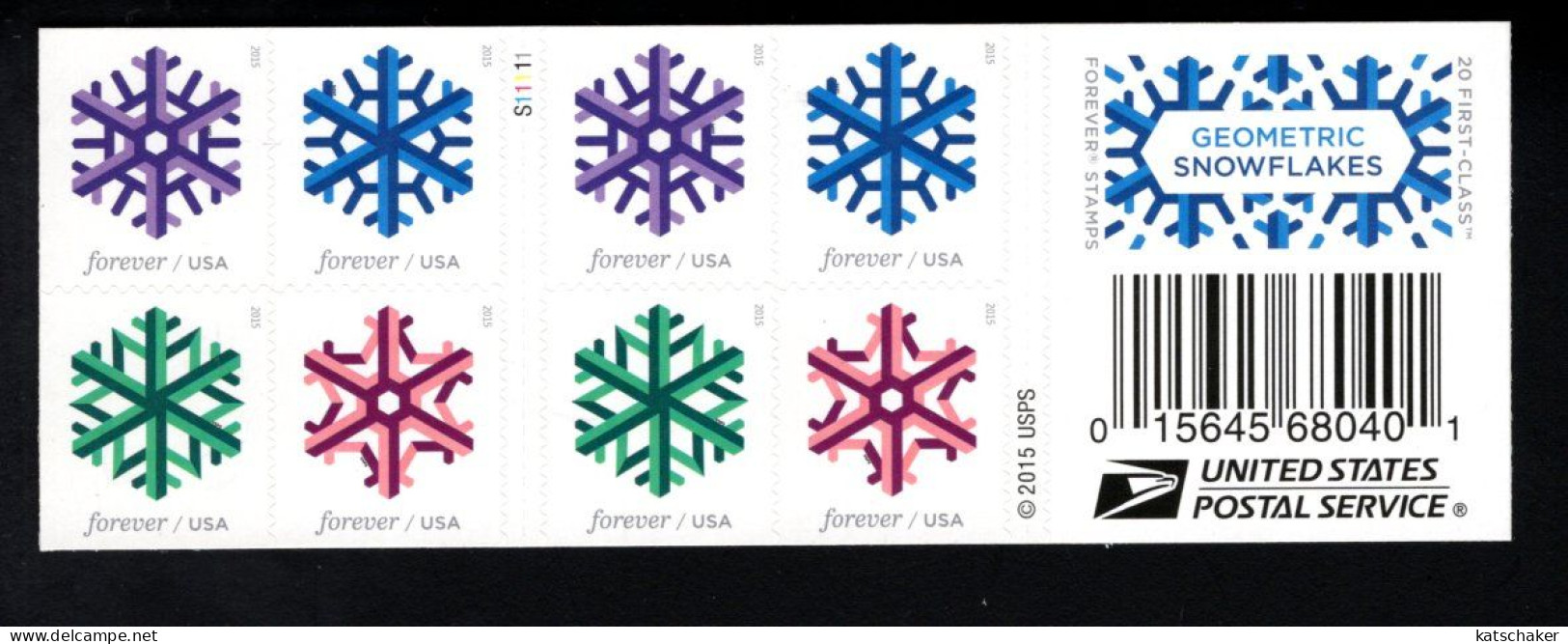 1857533898 2015 SCOTT 5034A (XX)   POSTFRIS MINT NEVER HINGED  - GEOMETRIC SNOWFLAKES - Unused Stamps