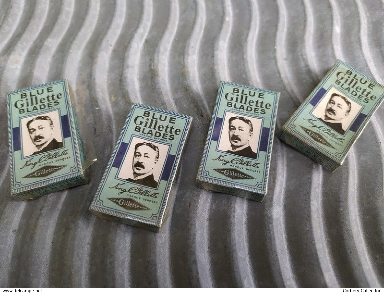 Anciens Paquets de Lames Gillette Neuves pour Rasoirs de Collection