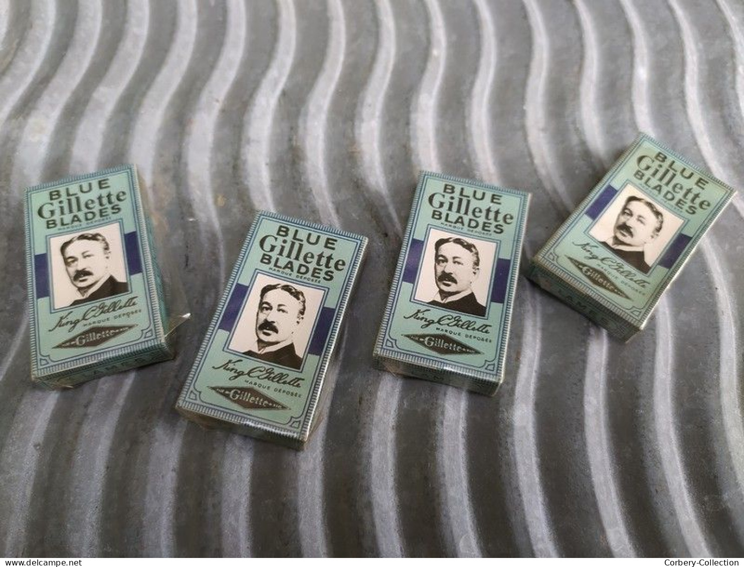 Anciens Paquets de Lames Gillette Neuves pour Rasoirs de Collection