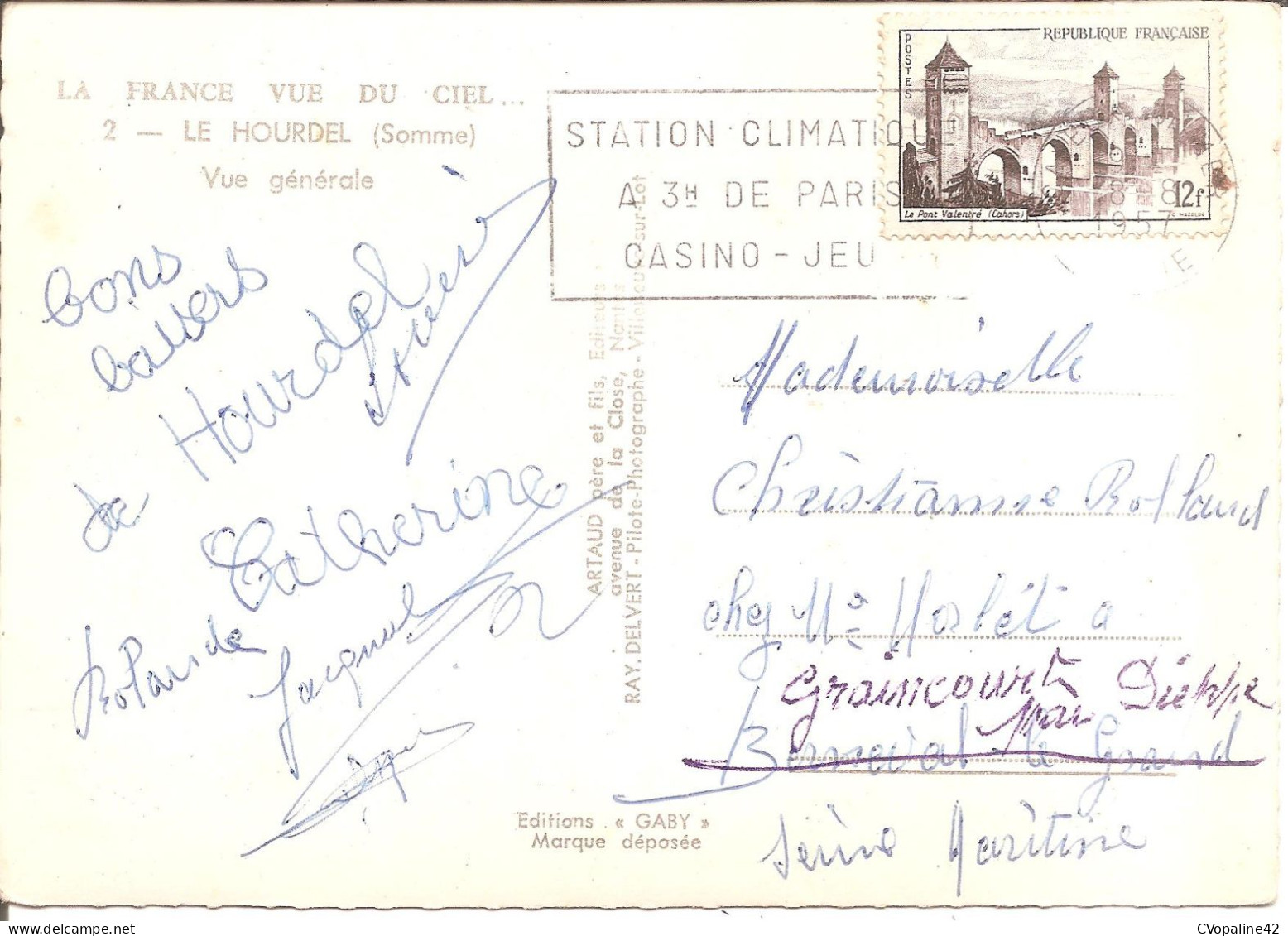 LE HOURDEL (80) Vue Générale En 1957 (LA FRANCE VUE DU CIEL)  CPSM GF - Le Hourdel