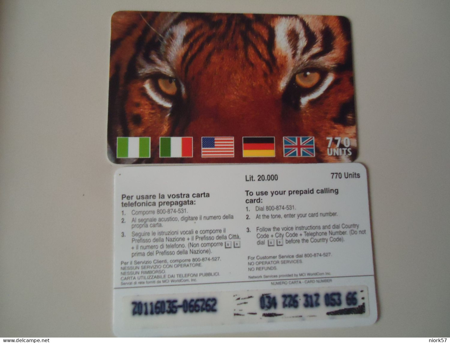 GREECE    CARDS   TIGERS  2 - Jungle