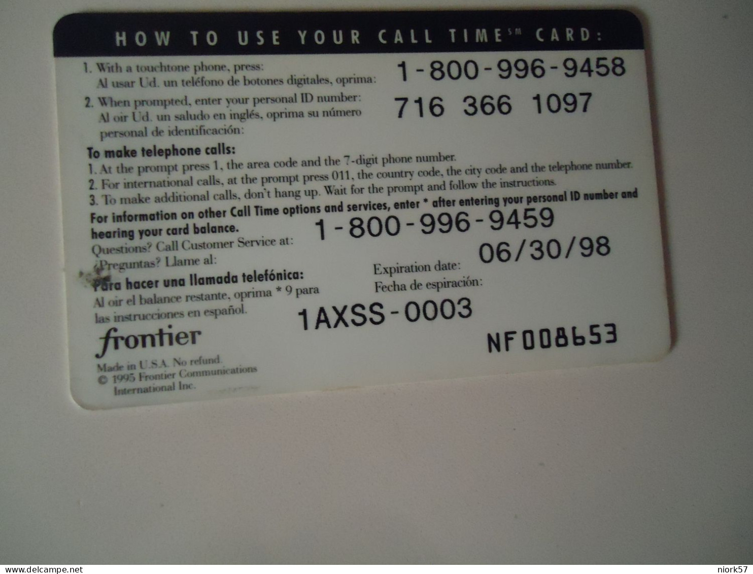 UNITED STATES    CARDS   50$  FRODIER  2  SCAN - Peinture