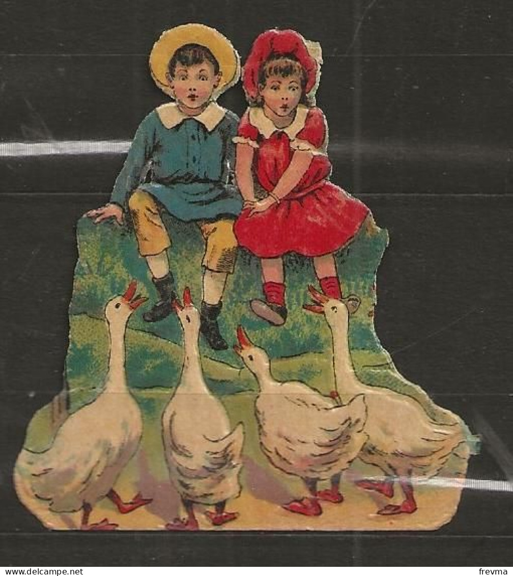 Découpis Gaufrée Enfant Année 1900 - Enfants
