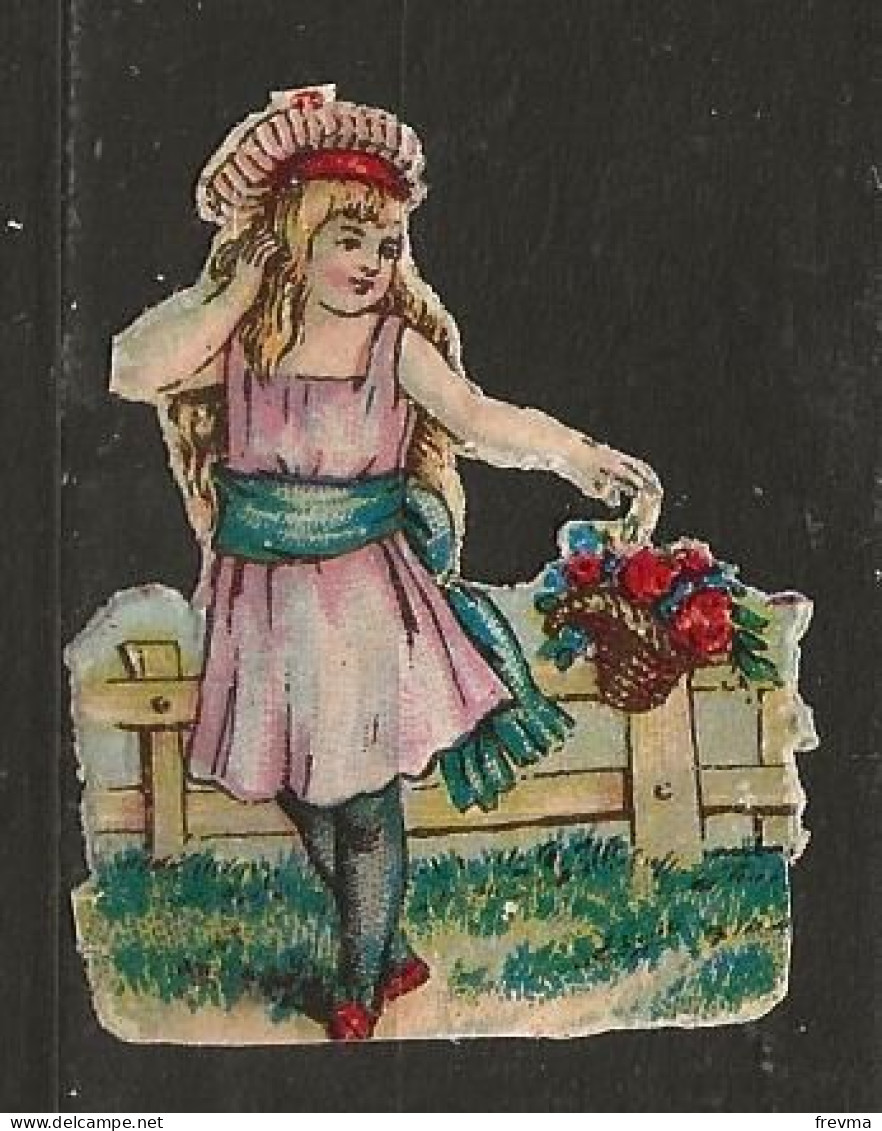 Découpis Gaufrée Jeune Fille Année 1900 - Kinder