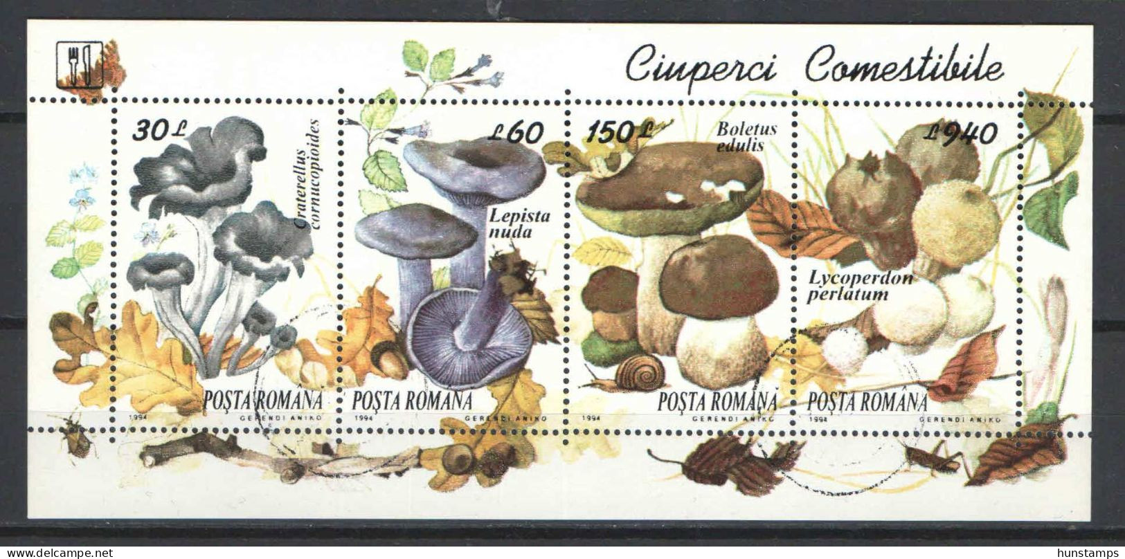 Romania 1994. Mushrooms Nice Sheet, Used - Usado