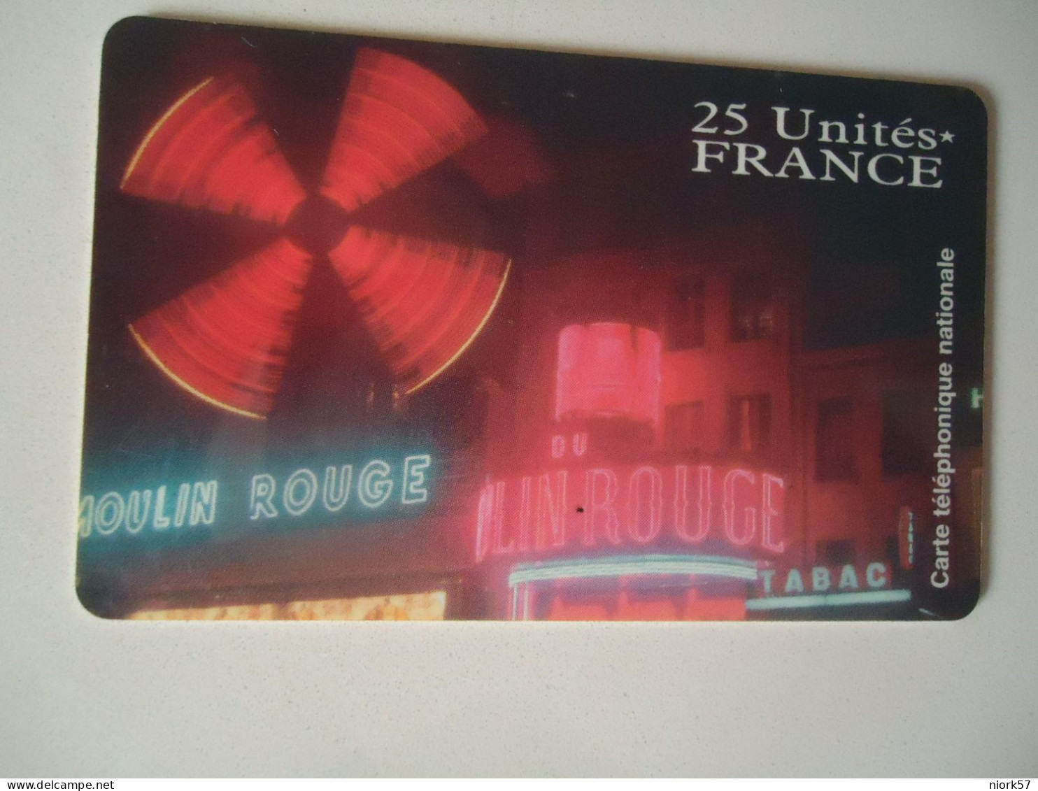 FRANCE MINT  CARDS MOULIN ROUSE  2 SCAN - 25 Unités  