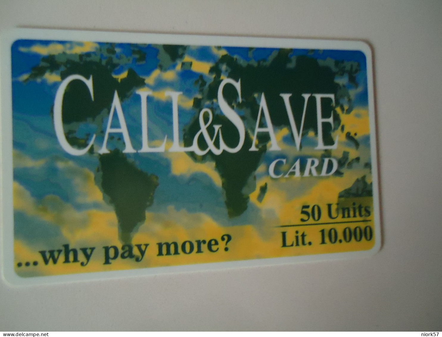 ITALY CARDS  CALI $ SAVE    MAPS   2 SCAN - Publicidad