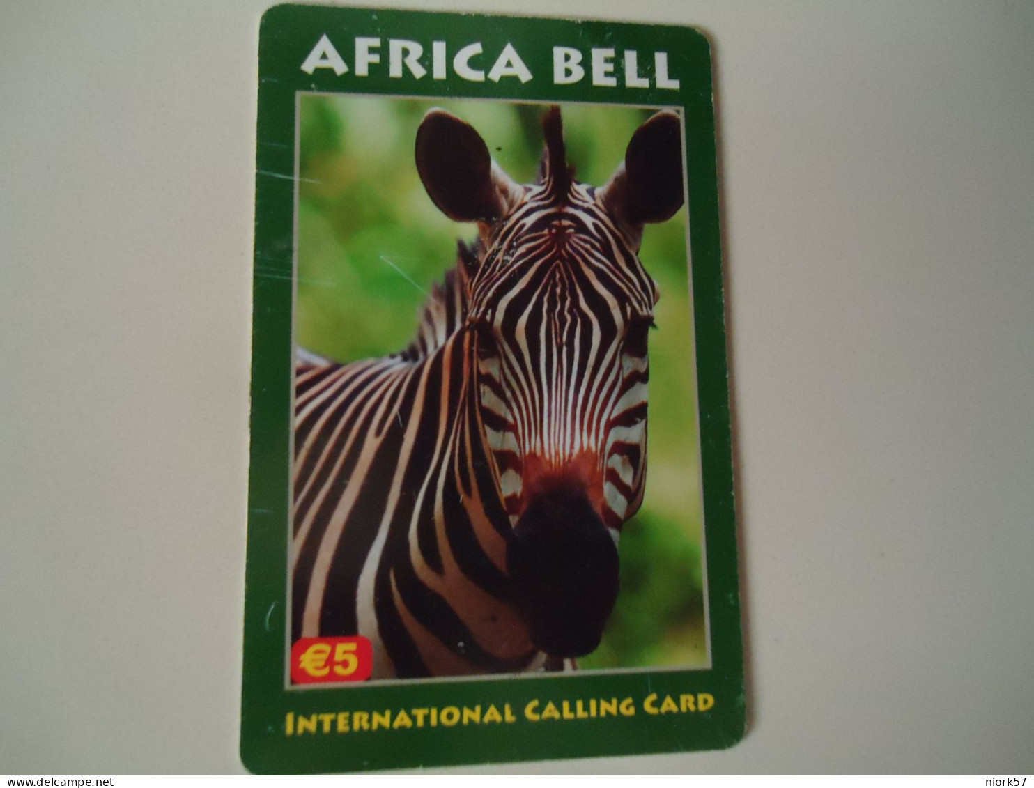 GREECE PREPAID CARDS ANIMALS ZEBRA - Jungle