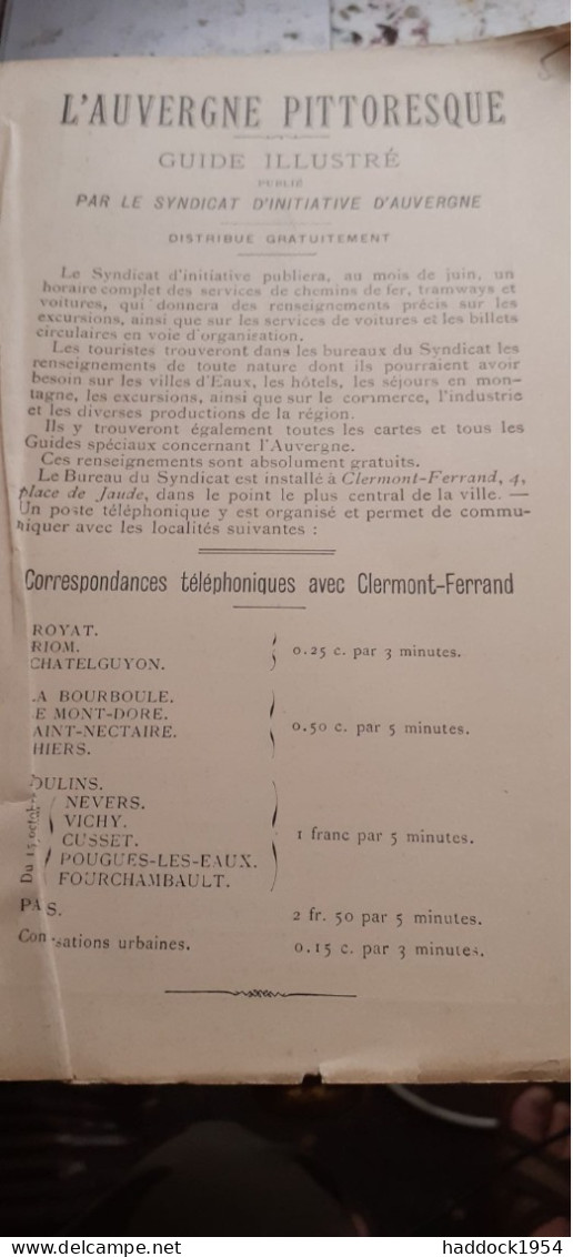 L'auvergne Syndicat D'initiative De Clermont Ferrand 1898 - Auvergne