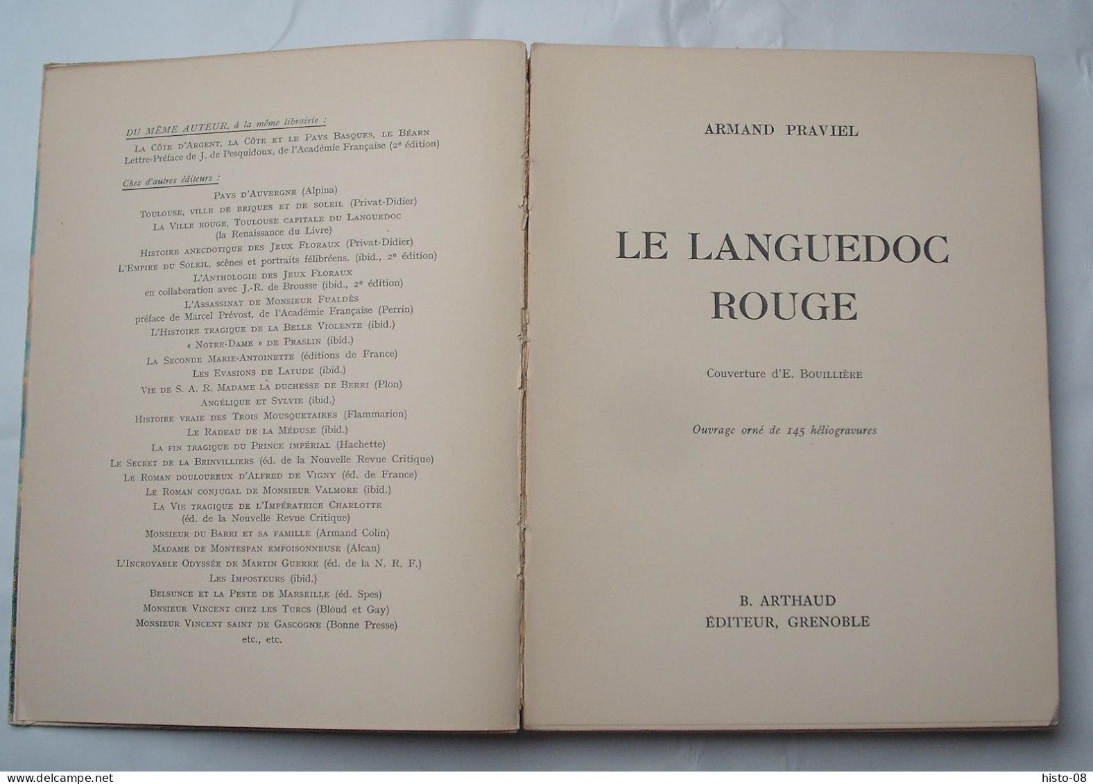 LANGUEDOC -ROUSSILLON : LE LANGUEDOC ROUGE . TOULOUSE - ALBI - RODEZ . 1941 : ARMAND PRAVIEL . - Languedoc-Roussillon