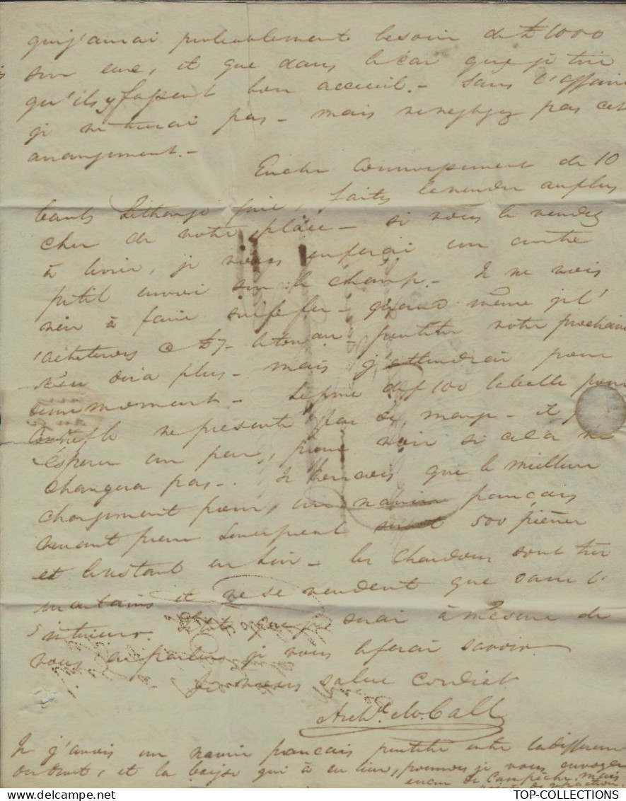 NEGOCE BANQUE FINANCE 1823  Liverpool Archiball M’c Call => Rouen Vve Le Couteulx M.P. LIVERPOOL ET 61 CALAIS ANGLETERRE - 1800 – 1899