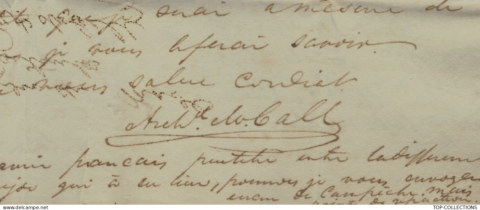 NEGOCE BANQUE FINANCE 1823  Liverpool Archiball M’c Call => Rouen Vve Le Couteulx M.P. LIVERPOOL ET 61 CALAIS ANGLETERRE - 1800 – 1899