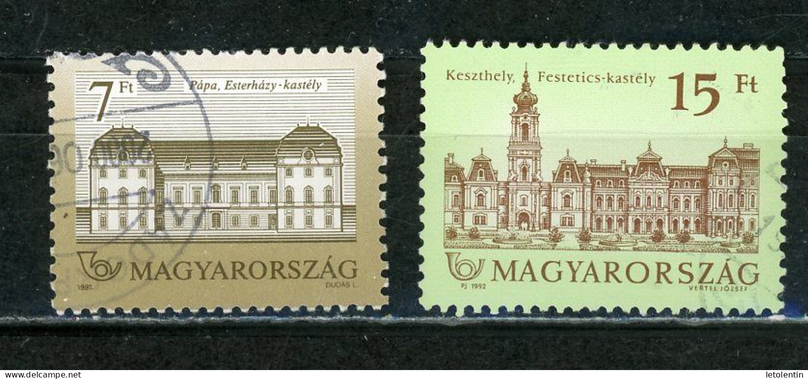 HONGRIE: CHATEAUX - N° Yvert 3330+3369 Obli - Used Stamps