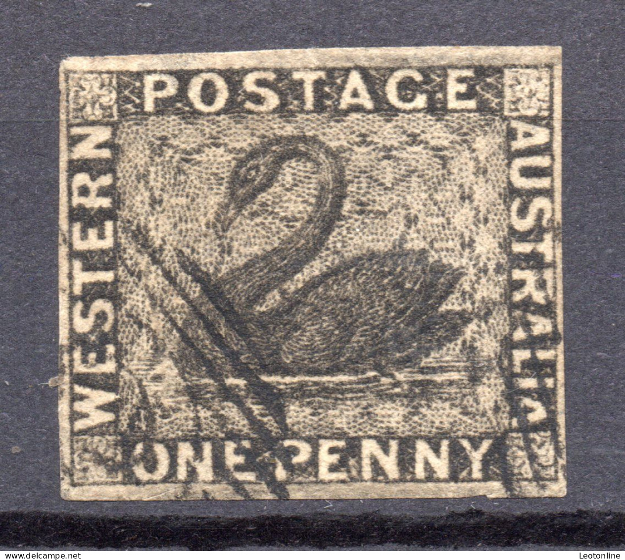 WESTERN AUSTRALIA 1854 - CISNE - ONE PENNY - Nº YVERT 1 - SG 1 - USED - Usati