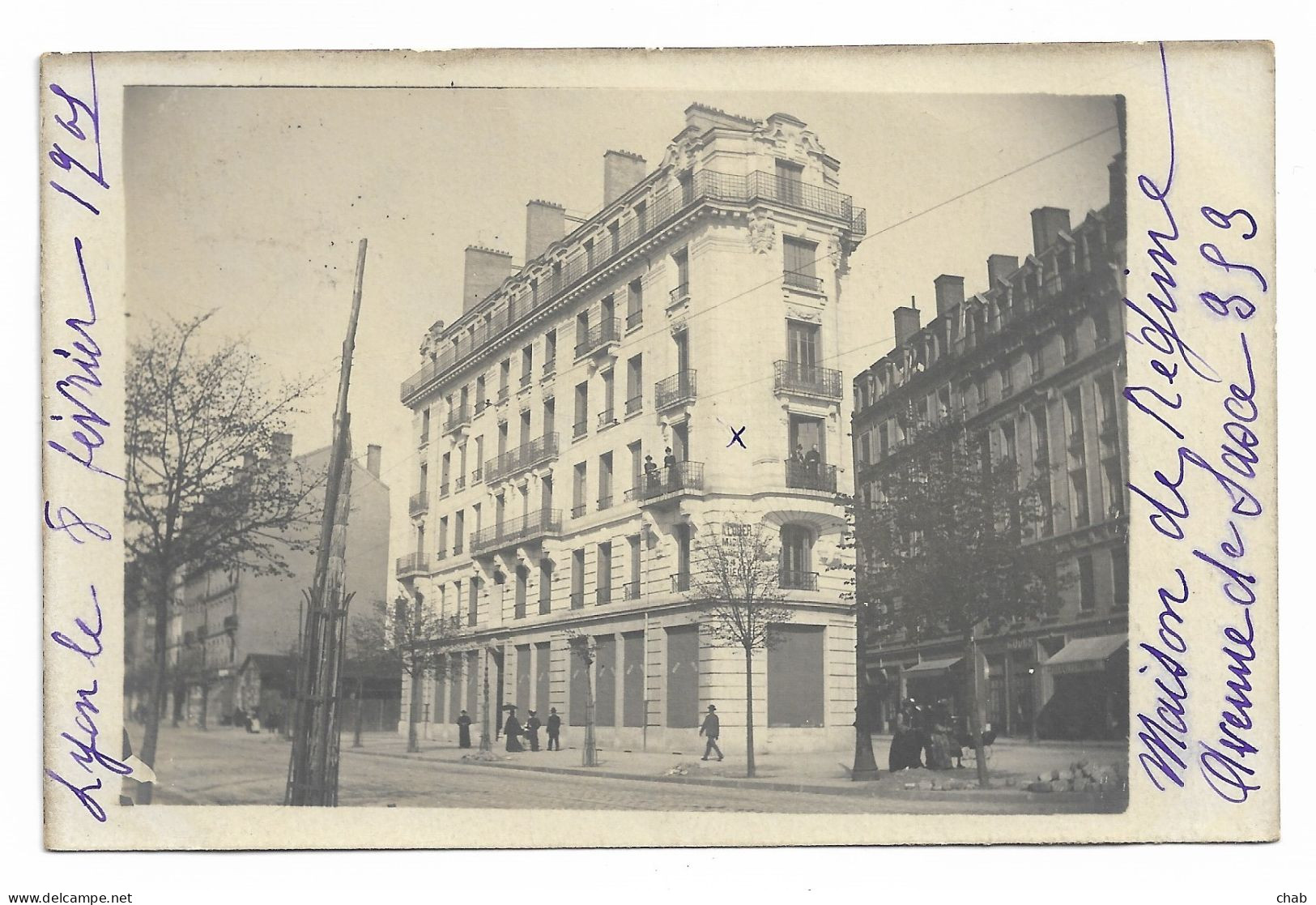 CARTE PHOTO -1905 -- LYON Avenue De Saxe - Voir Textes Recto - Verso - Lyon 6