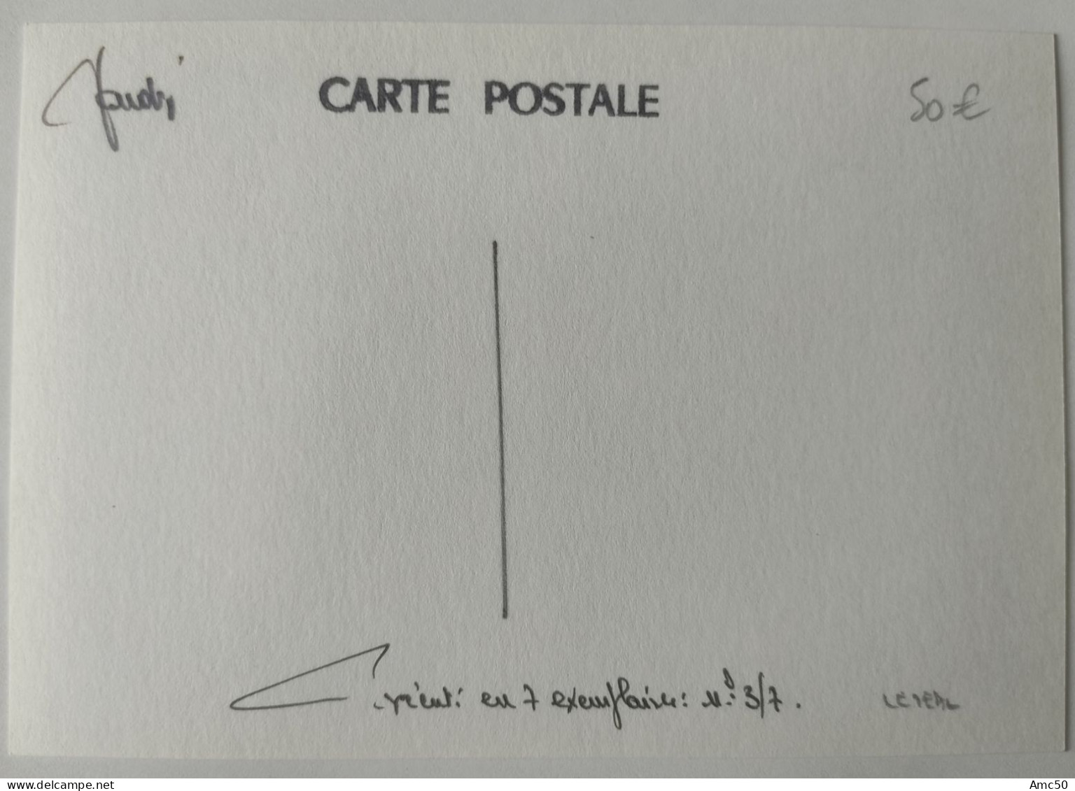 1 CP LARDIE Jacques Tirée à 7 Exemplaires N 3 /7 Dédicacée 03 2000 Mort ROGER VADIM Réalisateur - Lardie