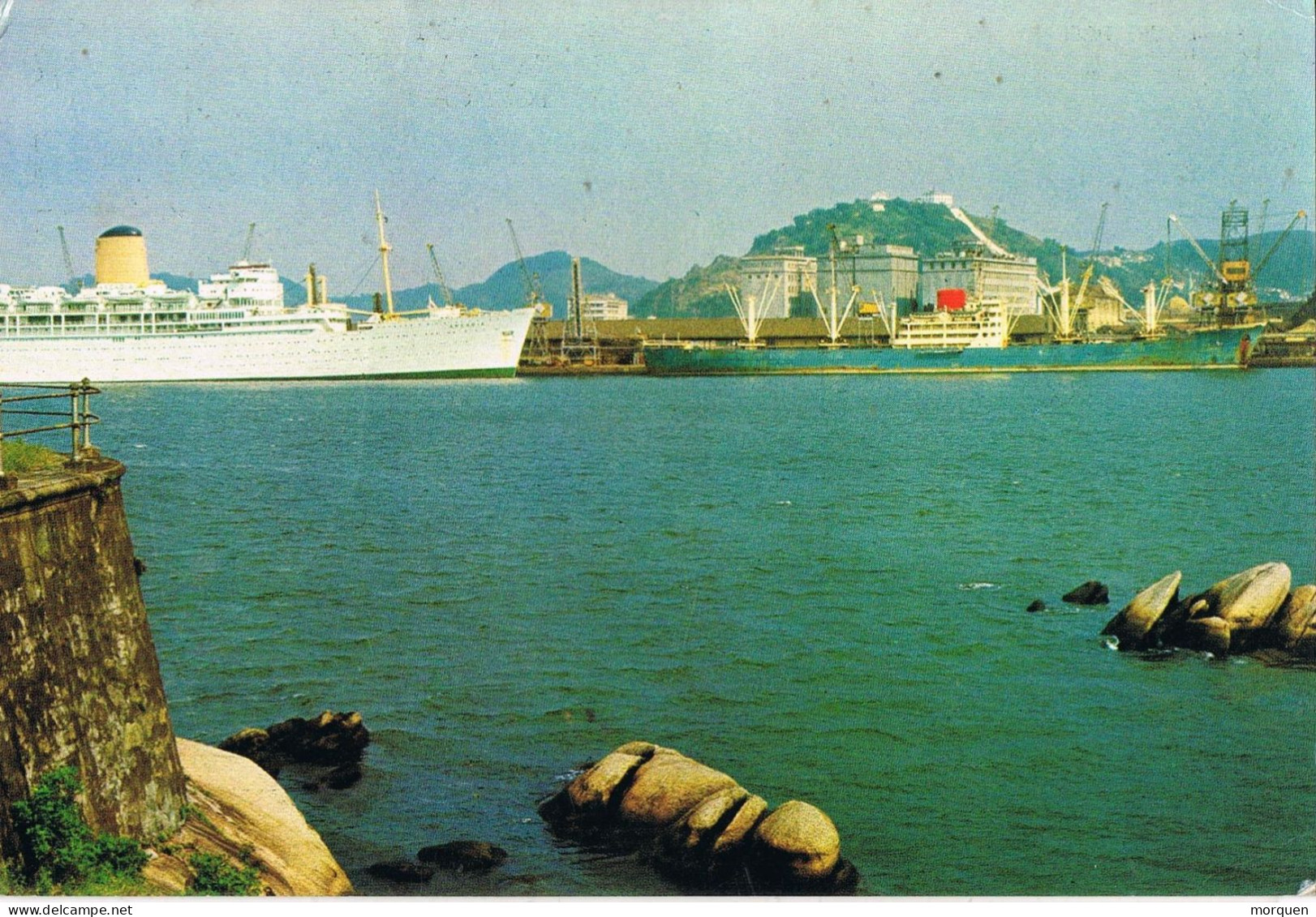 51690. Postal Aerea SANTOS (Brasil) 1979. Vista De Puerto De Santos, Barcos, Ship - Lettres & Documents