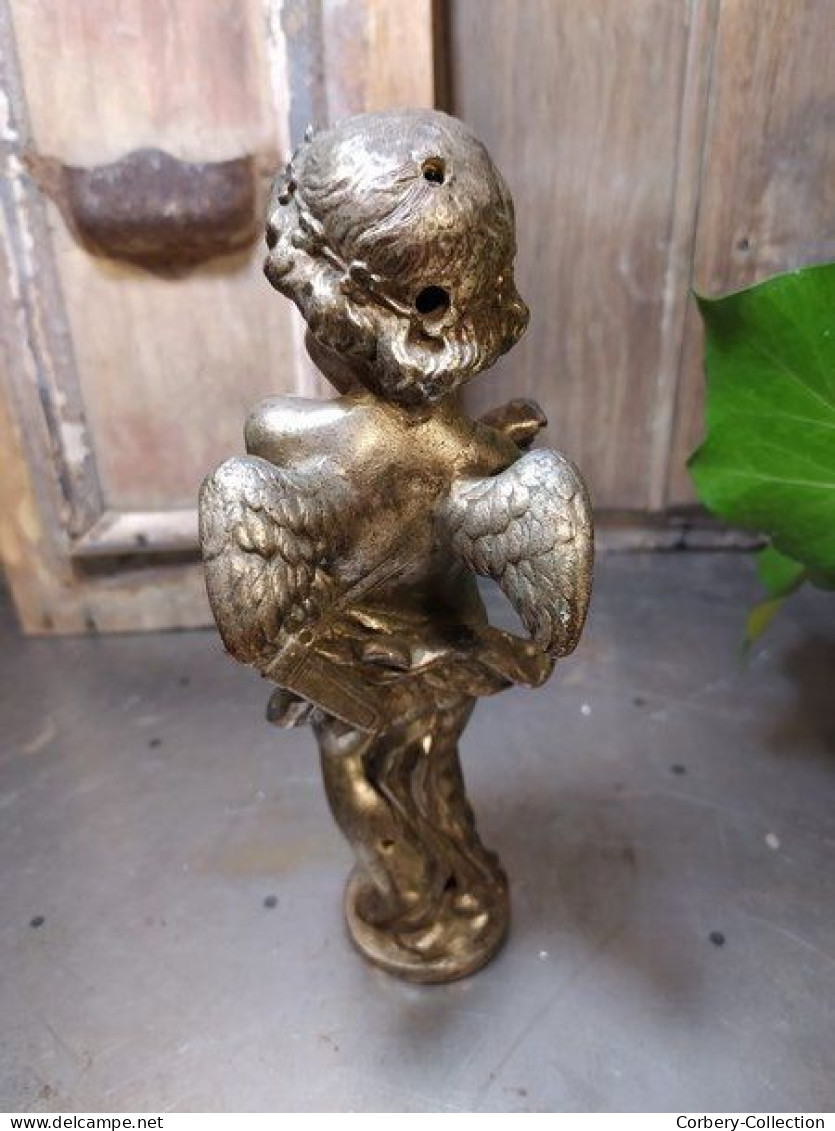 Angelot Cupidon Métal Régule ou Bronze Argenté.
