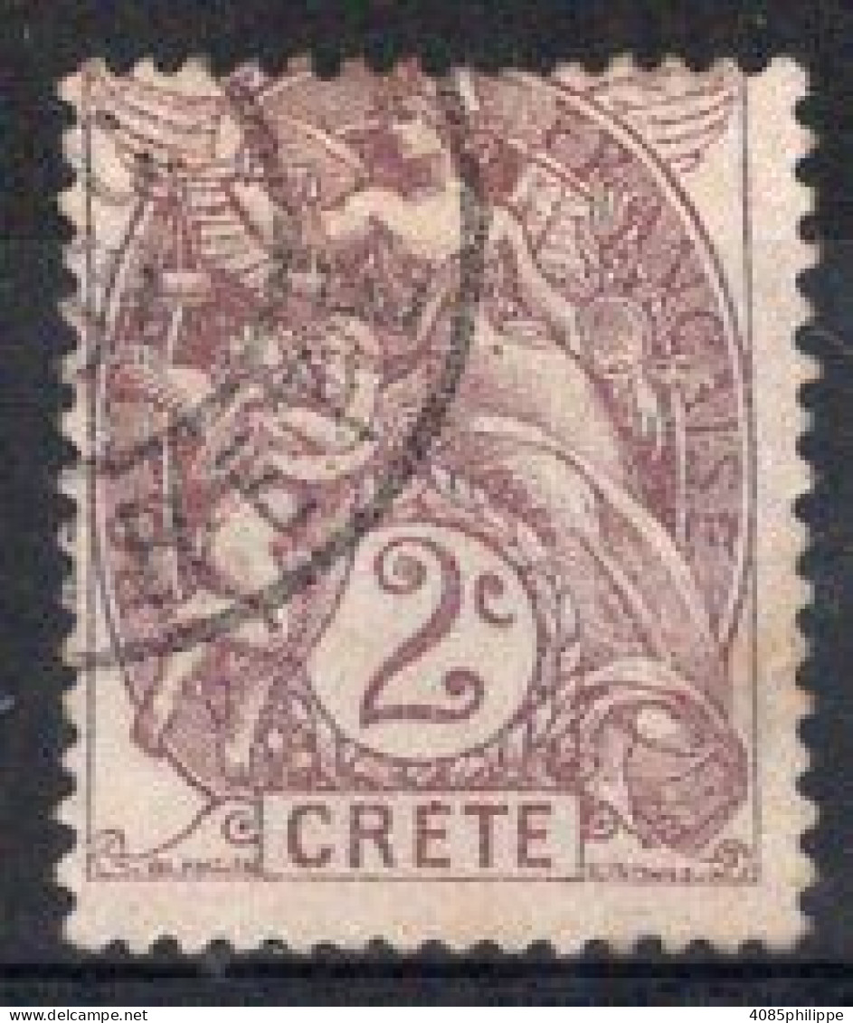 CRETE Timbre Poste N°2 Oblitéré TB Cote : 2€50 - Used Stamps