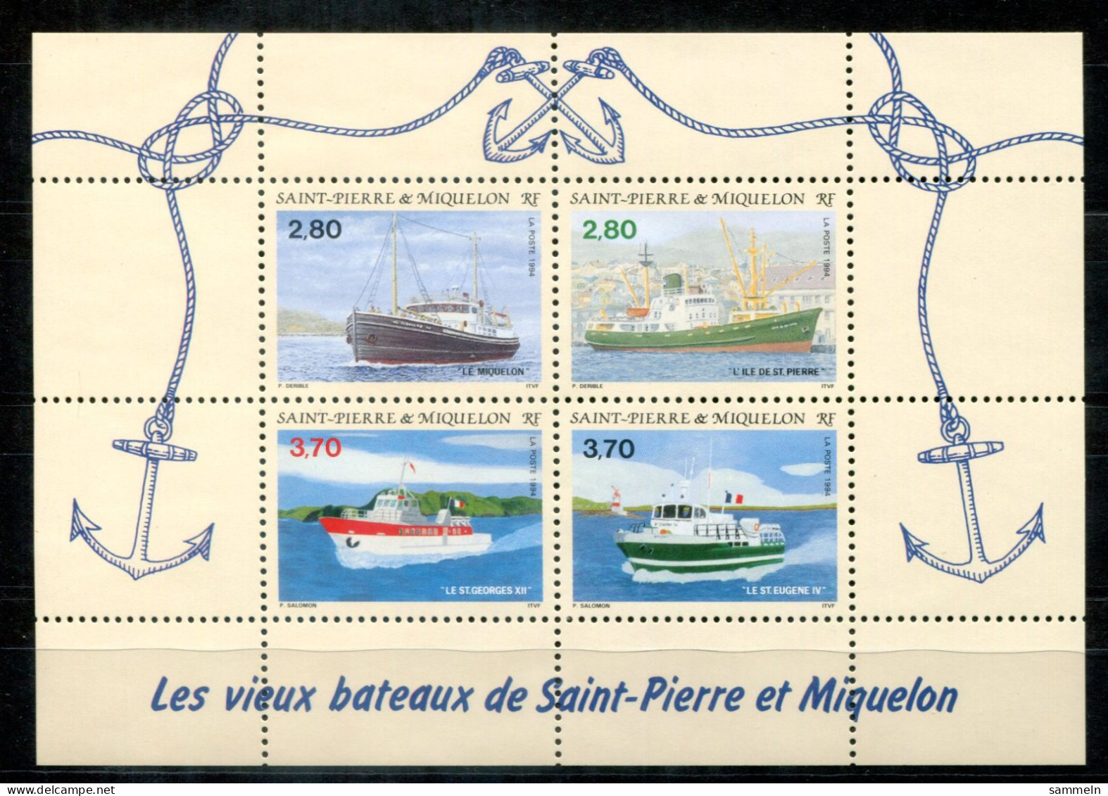 SAINT PIERRE & MIQUELON Block 3, Bl.3 Mnh - Schiffe, Ships, Bateaux - Blocs-feuillets