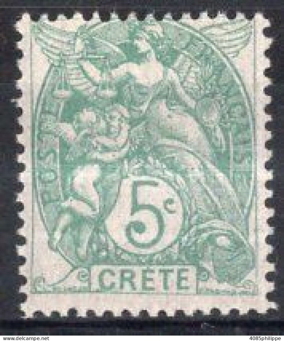 CRETE Timbre-poste N°5* Neuf Charnière TB Cote : 3€00 - Nuovi