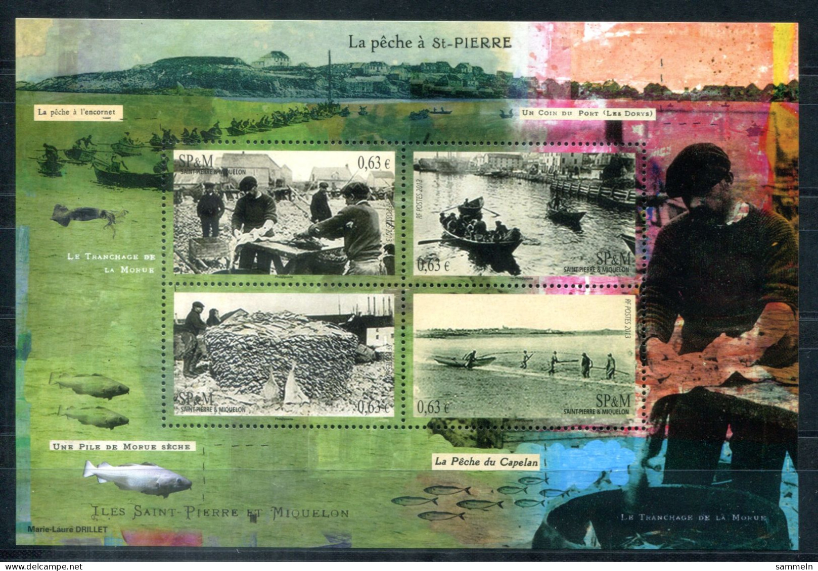 SAINT PIERRE & MIQUELON Block 18, Bl.18 Mnh - Fischerei, Fishing, Pêche - Blocs-feuillets