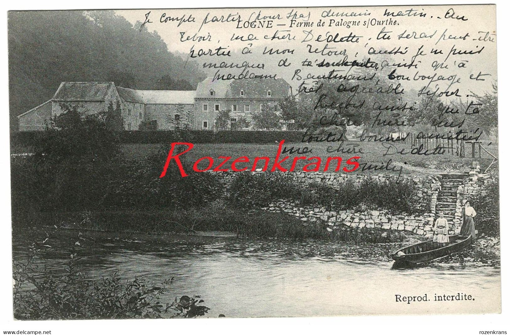 Logne. Ferme De Palogne Sur Ourthe CPA Animee Vieuxville Ferrières (En Très Bon état) - Ferrieres